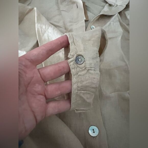 THE SIMPLE FOLK Relaxed-Fit Linen Pajama Shirt - Picture 5 of 6